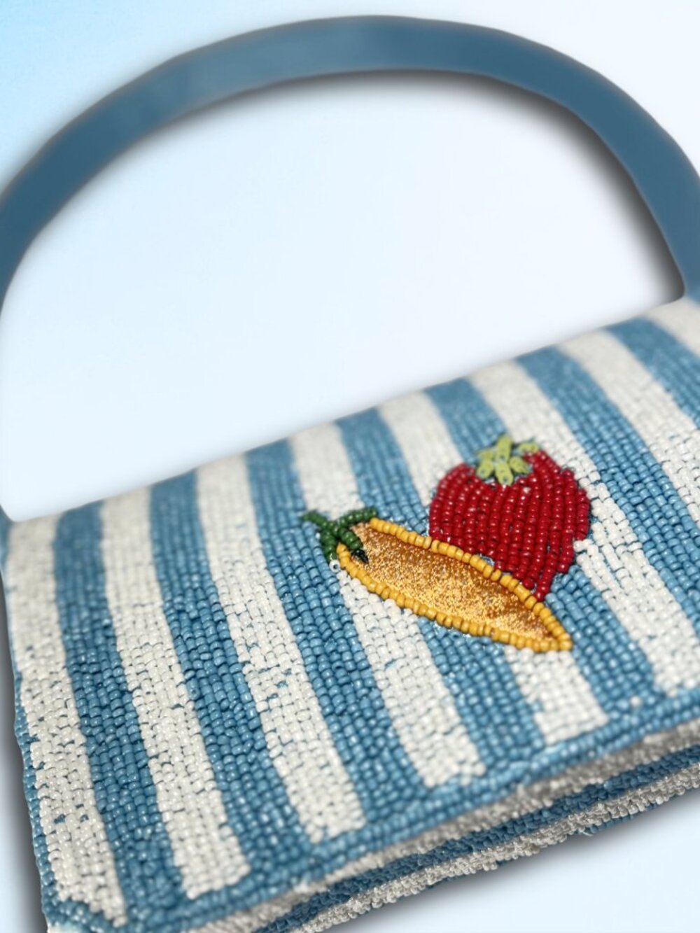 NWT Sol and Mer Beaded Veggie Shoulder Bag Coquette Y2K Purse - Picture 3 of 7